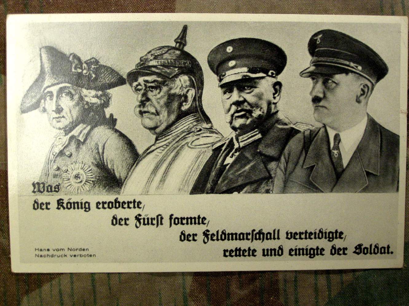 Was der König erob. D.Fürst formte, d.Felldm. Verteidigte....