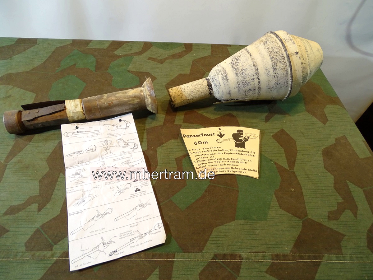 Deko Gefechtskopf zur Wehrmachts  Panzerfaust 60 oder 100 mit Leitwerk