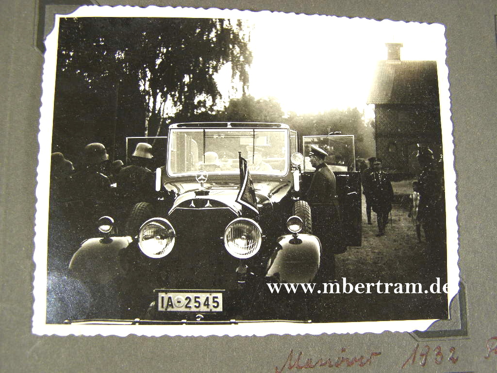 4 Fotos der Reichswehrzeit. Manöver des 13. Inf. Rgt. 2 mit Gen. Feldmasrchall v. Hindenburg