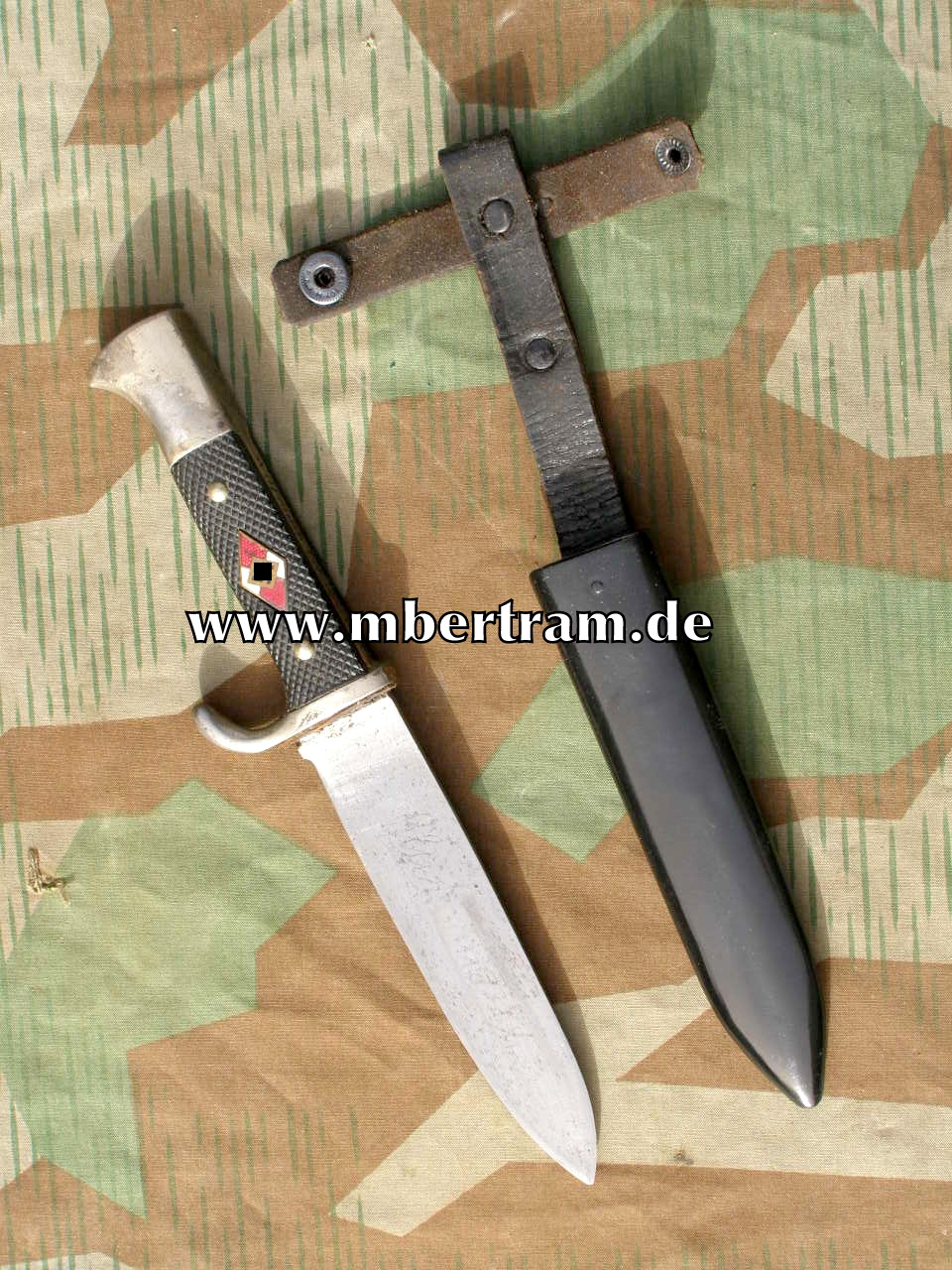 HJ Dolch, mit Devise, Trägernamen Gravur, Hst: Konejung