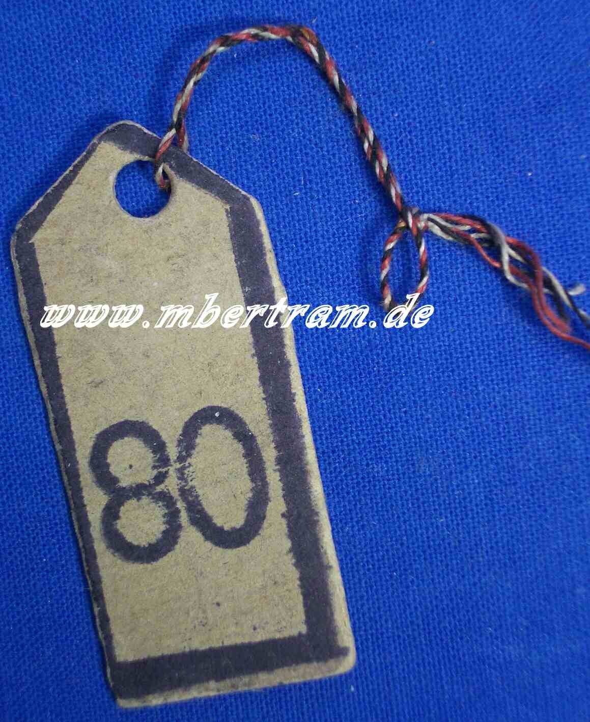 Treffabzeichen Infanterie Regiments No.80, Pappe, bedruckt