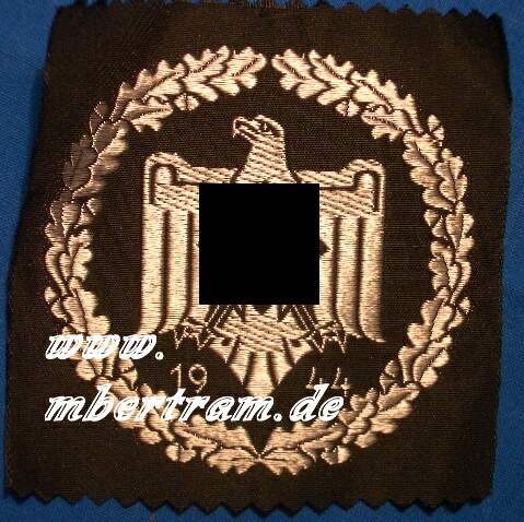 NSRL Leistungsabzeichen Silber, Jahreszahl 1944. Gewebt