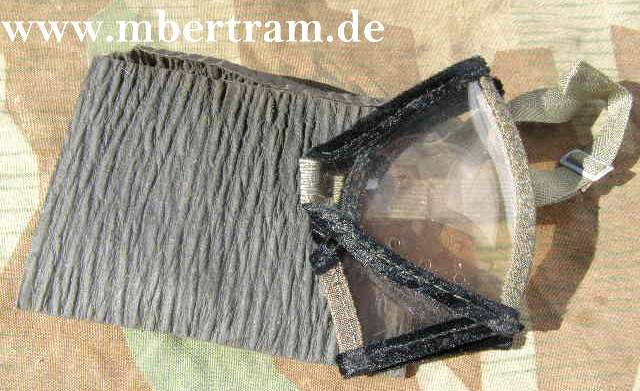 Staubbrille Wehrmacht mit feldgrauem Pappumschlag