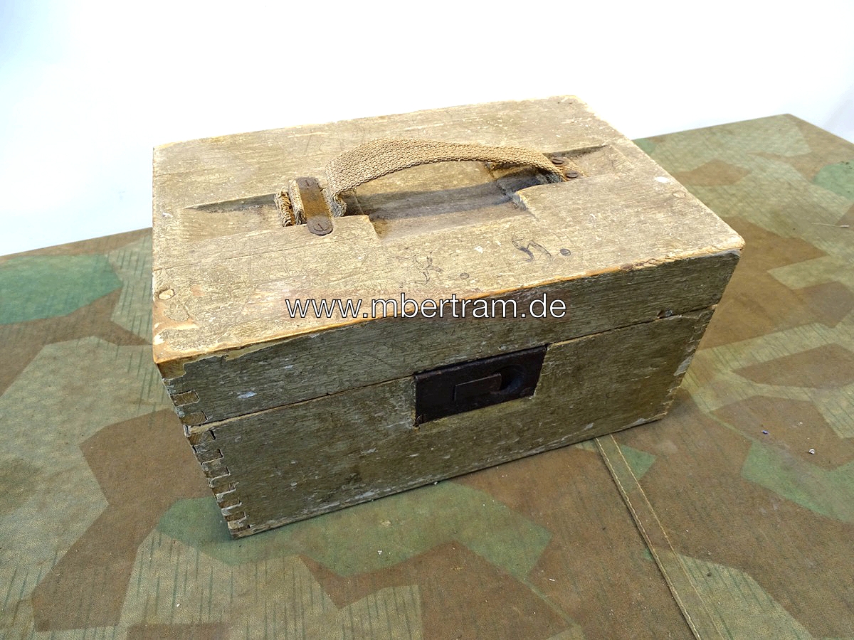 Wehrmacht Holzkiste für Kampfstoffproben