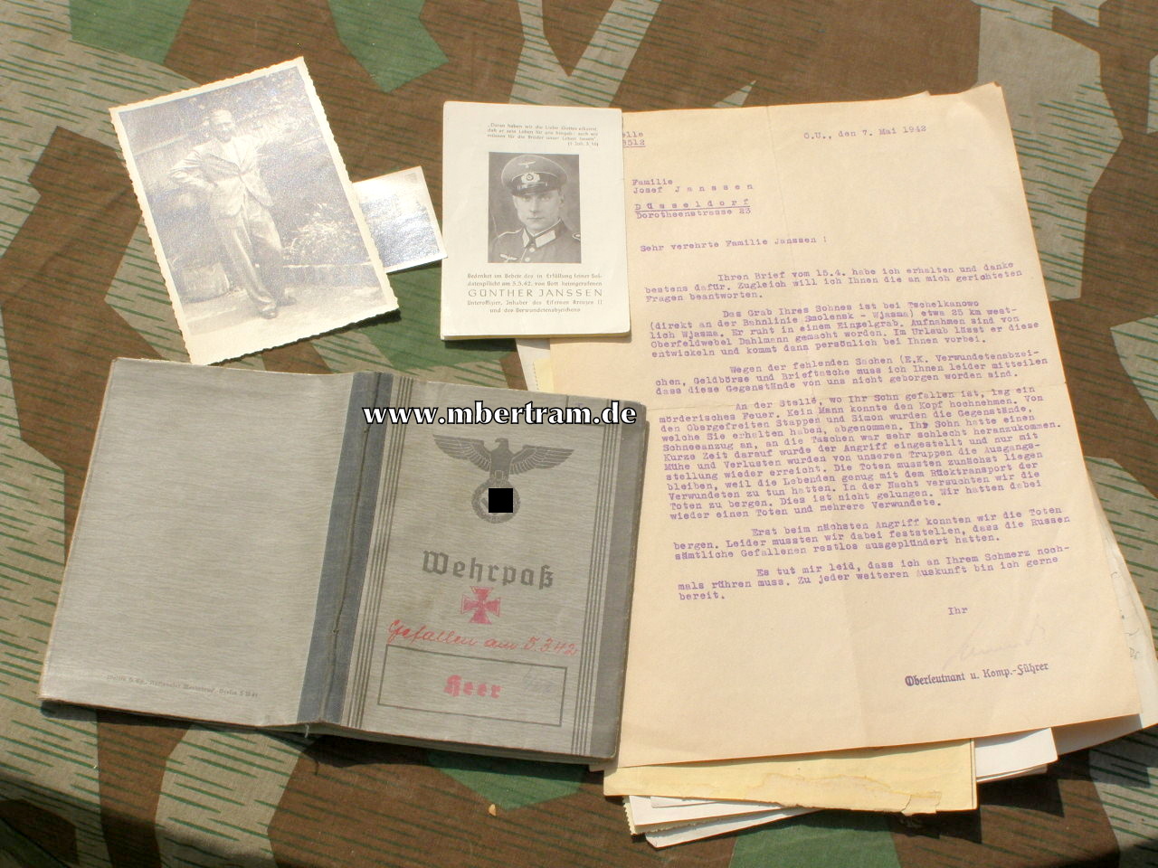 11385-1 Dokumente: 1. Inf. Rgt. 39 , Nachr. Zug, Düsseldorf, EK 2....