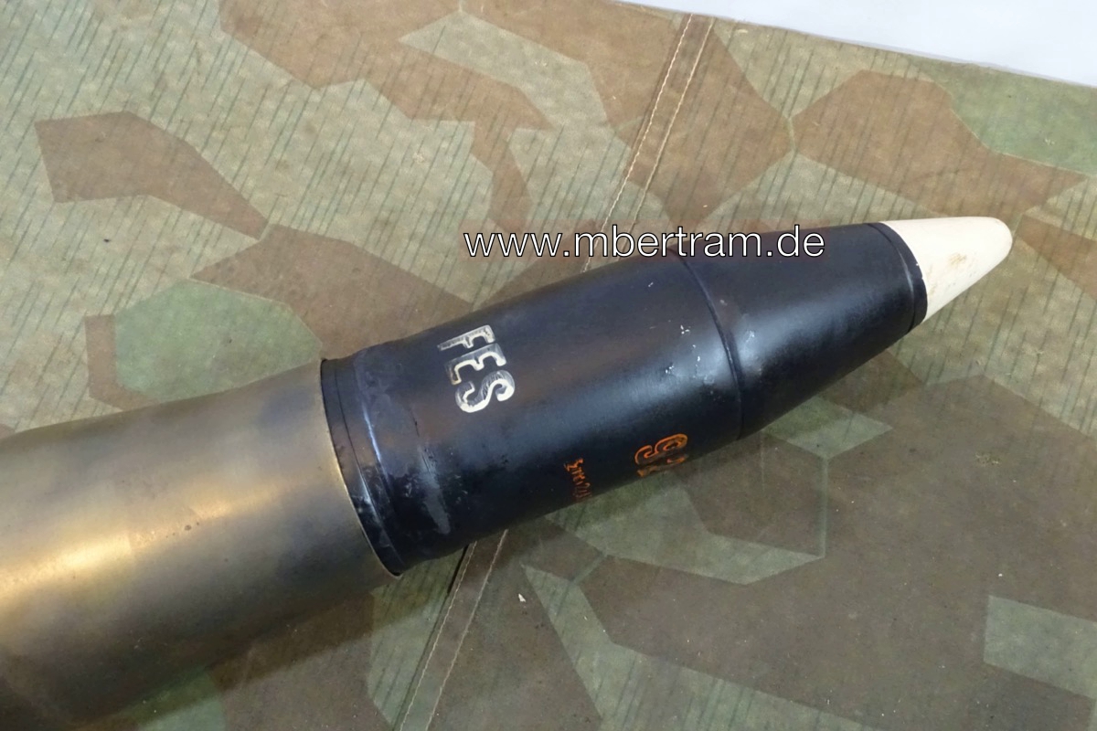10389-2XXNcJkukgFE3o Wehrmacht Deko Sturmgeschütz Panzer Granate 7,5cm KWK 40 mit Hülse u Bodenschraube u Zündschraube