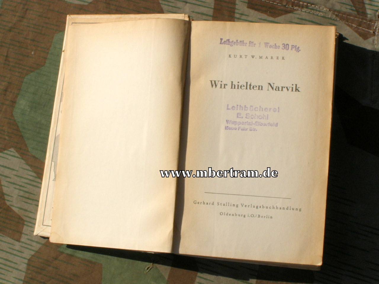 " Wir hielten Narvik" Kurt W. Marek, Erscheinen 1941, 340 S.