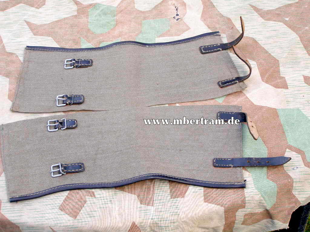 Wehrmacht Segeltuchgamaschen um 1944/45. Neuwertig