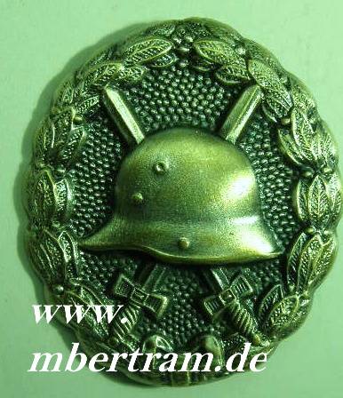 Verwundeten Abzeichen 1914-1918 Silber getönt, Buntmetall
