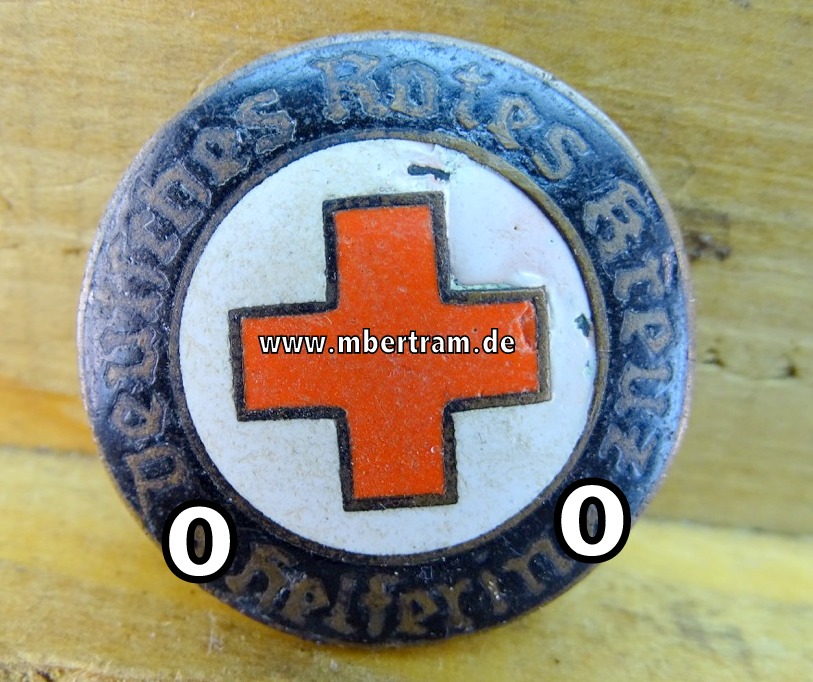 Deutsches Rotes Kreuz ( DRK ),  Brosche für " Helferin ", 2. Form, emailliert