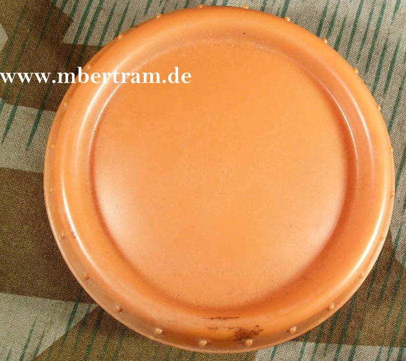 Wehrmachts Butterdose, oranges Bakelit, 1944