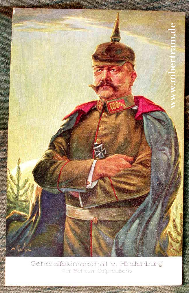 Generalfeldmarschall von Hindenburg, Befreier Ostpreussens