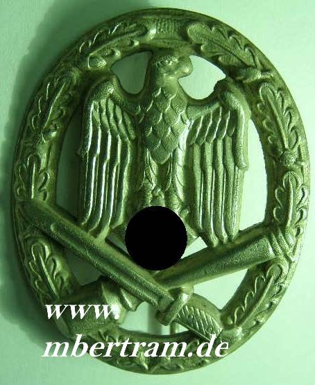 Allgemeines Sturmabzeichen, Buntmetall, top Versilberung