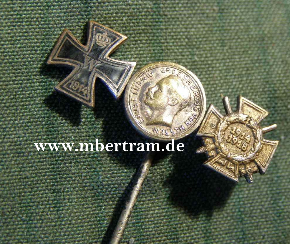 3er MINIATURENSPANGE: EK1, E.Ludw.Med.Hessen, FRONTK.