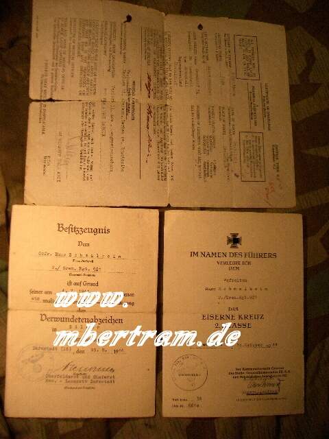 Urkunden Verwundeten Abz.1939 silber, EK 2. Kl.1939