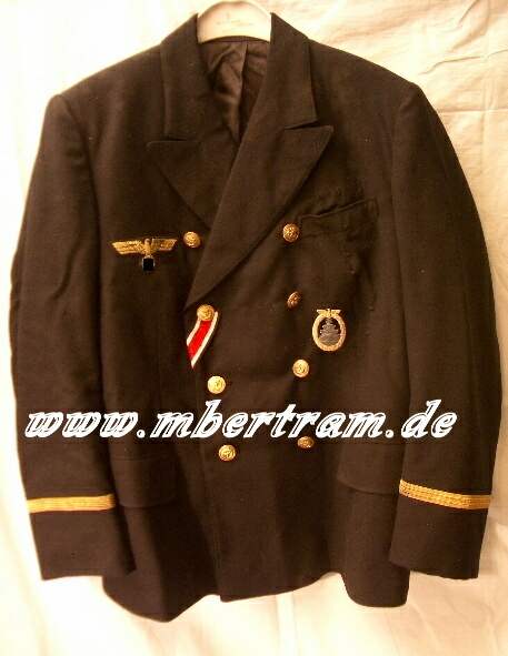 Replik: Jackett Kriegsmarine Leutnant, Flotten Kriegsabz.EK 2