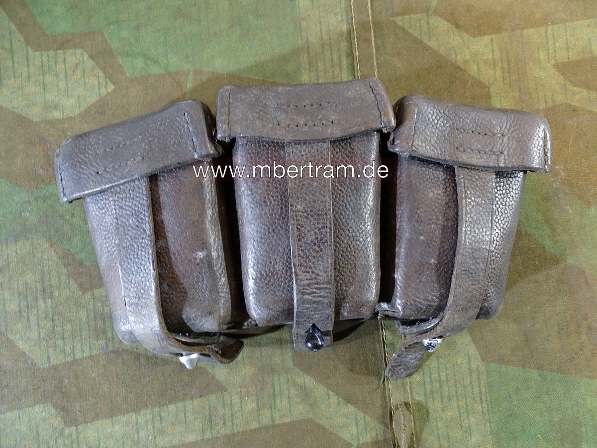 Frühe K 98 3er Patronen Tasche "Blume & Effnert, Mullrose Bez Ffo. 1937