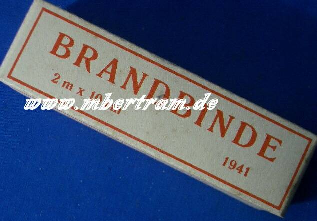 Brandbinde 1941, Wehrmacht, 2mx10cm . Dr. Bader