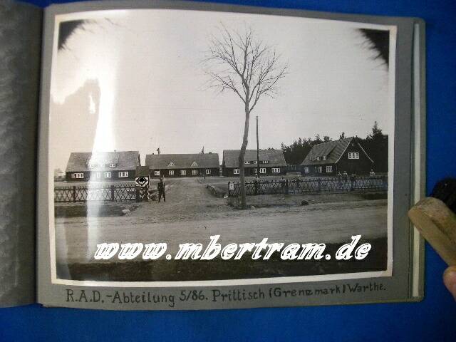 1705-13 RAD/ Reichsarbeitsdienst Dienstzeitalbum. RAD Abt. 5/86,Wehrmachts Dienstzeitalbum