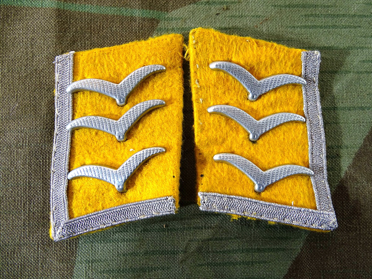 Effektensatz Feldwebel der Luftwaffe, fliegende Truppe, Kragenspiegel, Brustadler, Schulterklappen
