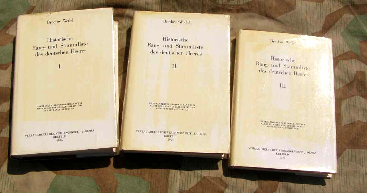 Historische Rang- und Stammliste des deutschen Heeres. 3 Bd.