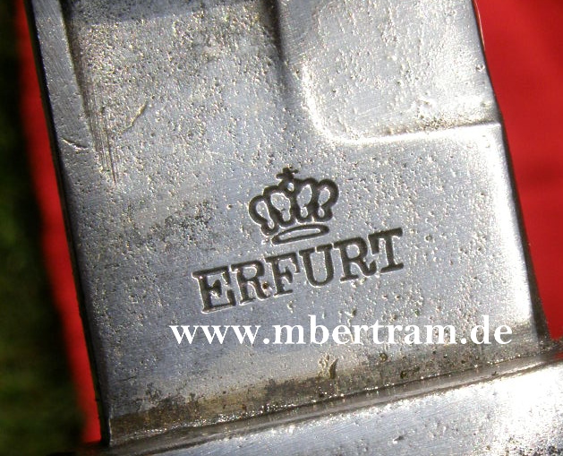 10364-11 Preußen Seitengewehr M 1884/98 a.Art, Doppelhersteller WKC u. Erfurt, 1. Ersatz-MG-Kompanie