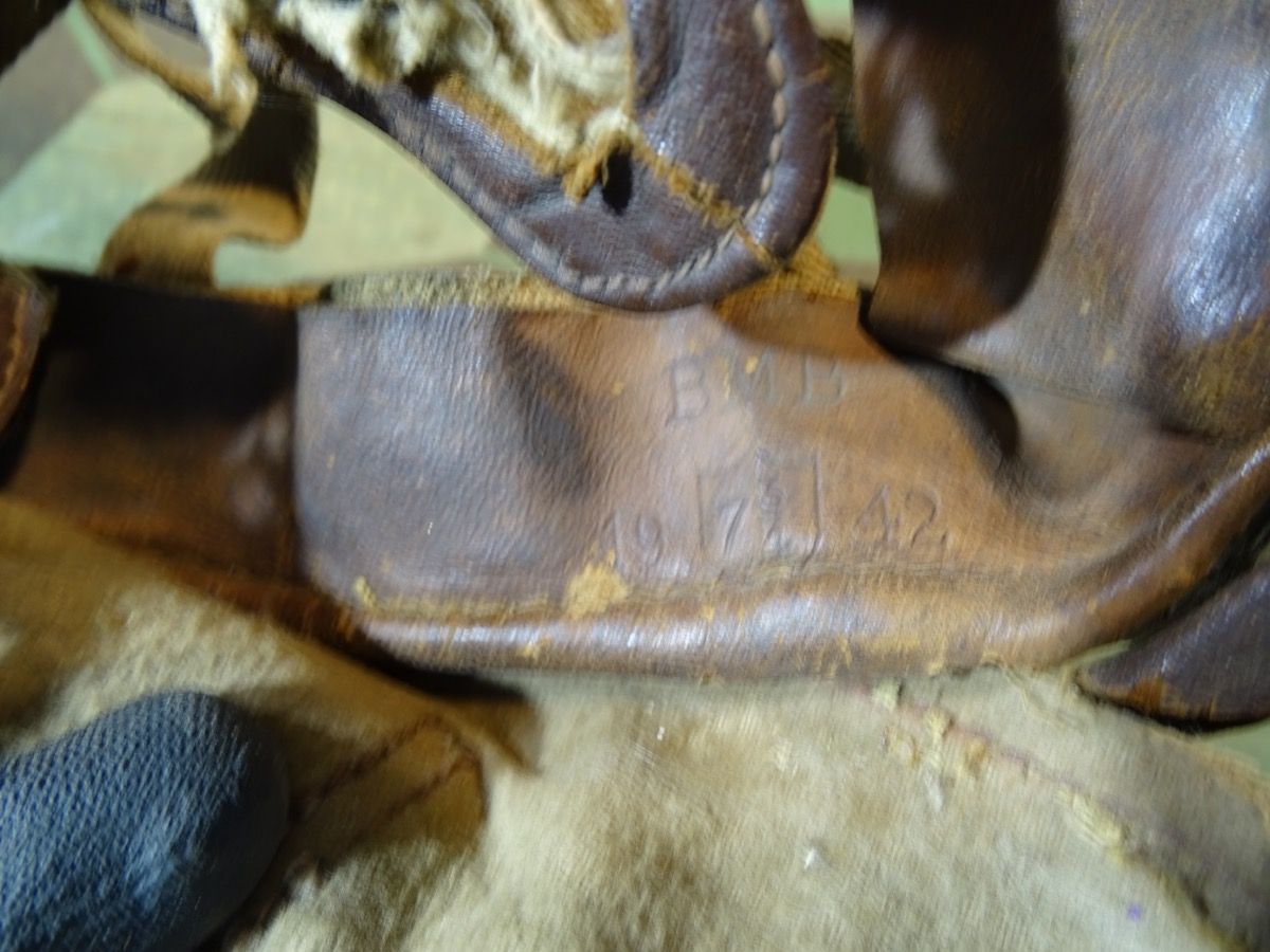 Innenhelm / Innenausstattung für britischen Kradfahrer Helm 2. Weltkrieg, 1942