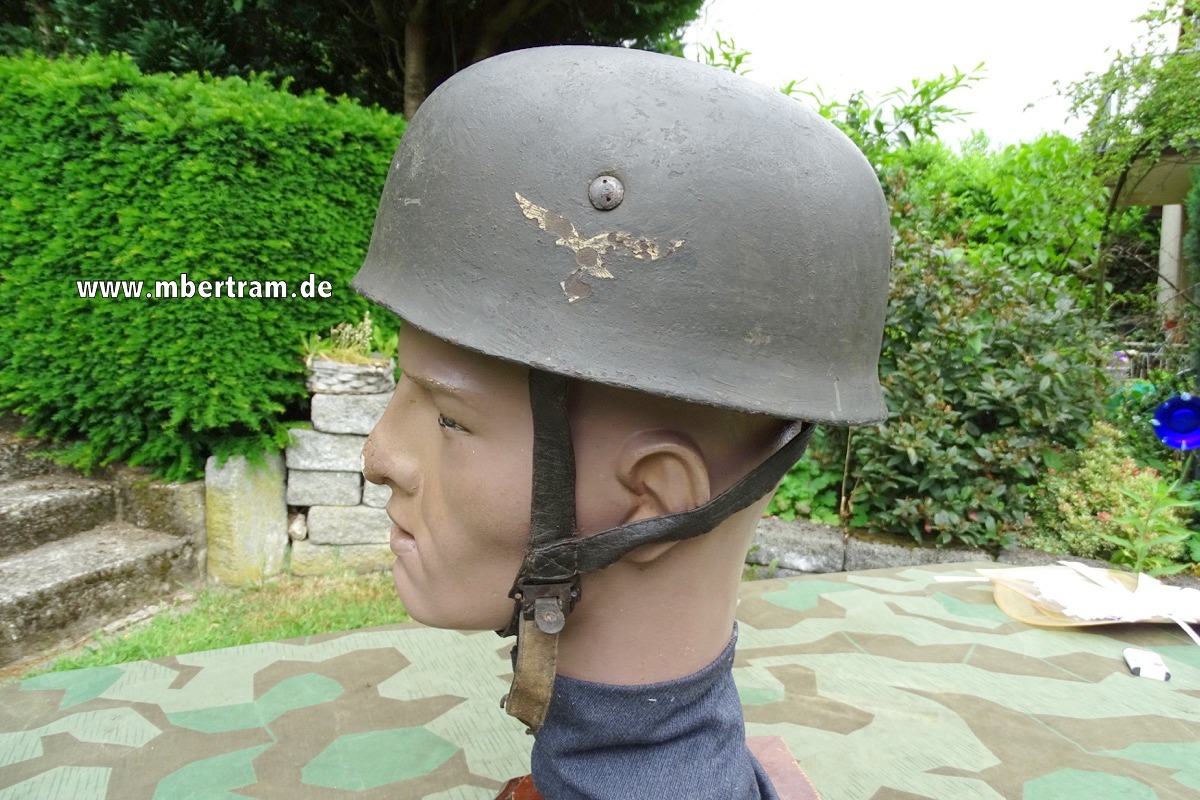 Luftwaffen Fallschirmjäger Helm  M 38, deutsch, 2. WK, Adlerwappen