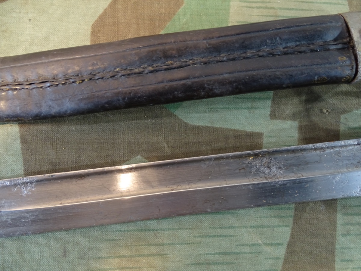 Seitengewehr 1871/84, kurz, deutsches Kaiserreich mit Laufring, Lederscheide, Koppelschuh, Weyersberg SG Seitengewehr 1871/84, kurz, deutsches Kaiserreich mit Laufring, Lederscheide, Koppelschuh, Weyersberg SG