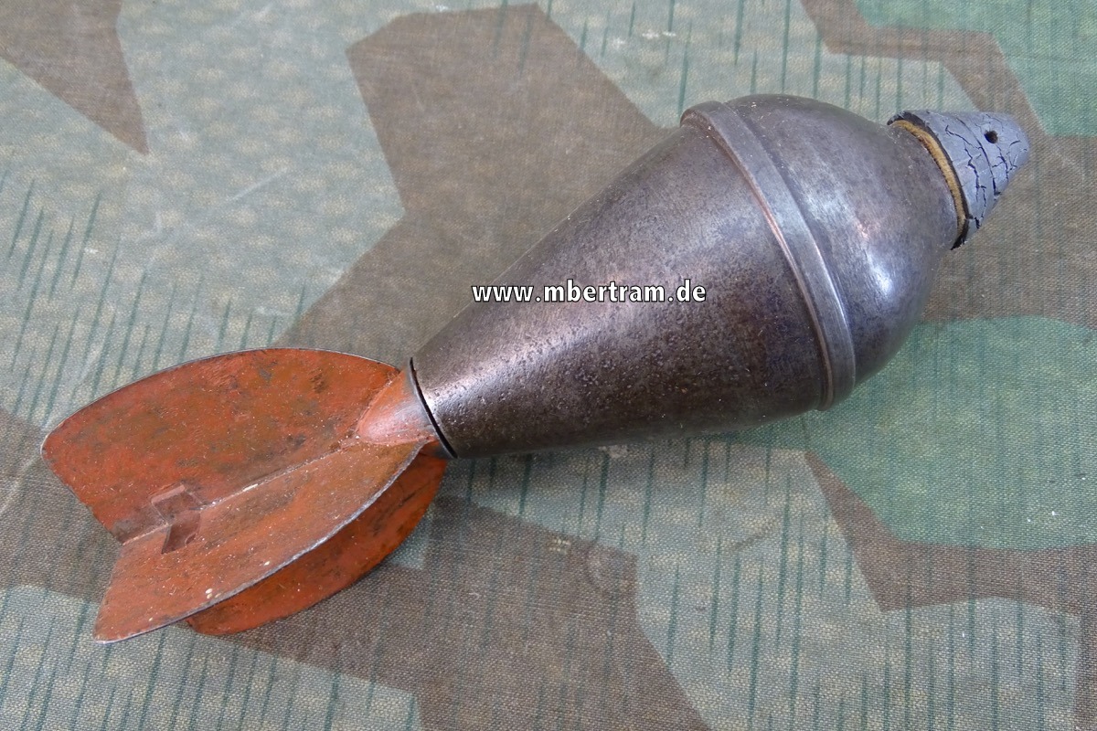 Französische 60mm Deko Werfer Granate 1. Weltkrieg mit  Zünder  M 1916 B