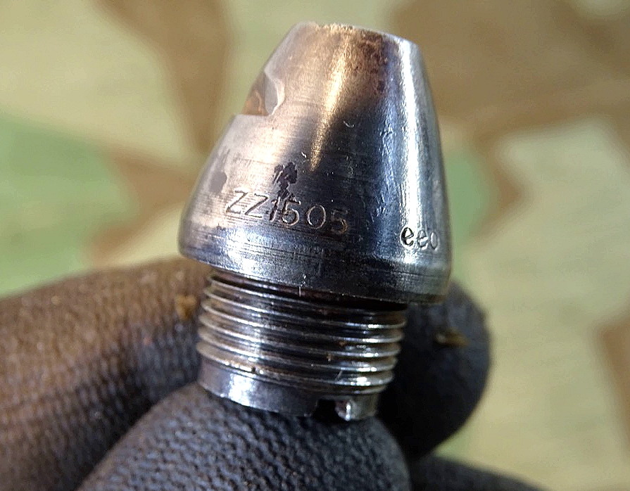 Deko Zünder ZZ 1505, eeo ( DWM Posen ) 1942, für eine Luftwaffen Bord Munition Patrone MG 151/20 Deko Zünder ZZ 1505, eeo ( DWM Posen ) 1942, für eine Luftwaffen Bord Munition Patrone MG 151/20