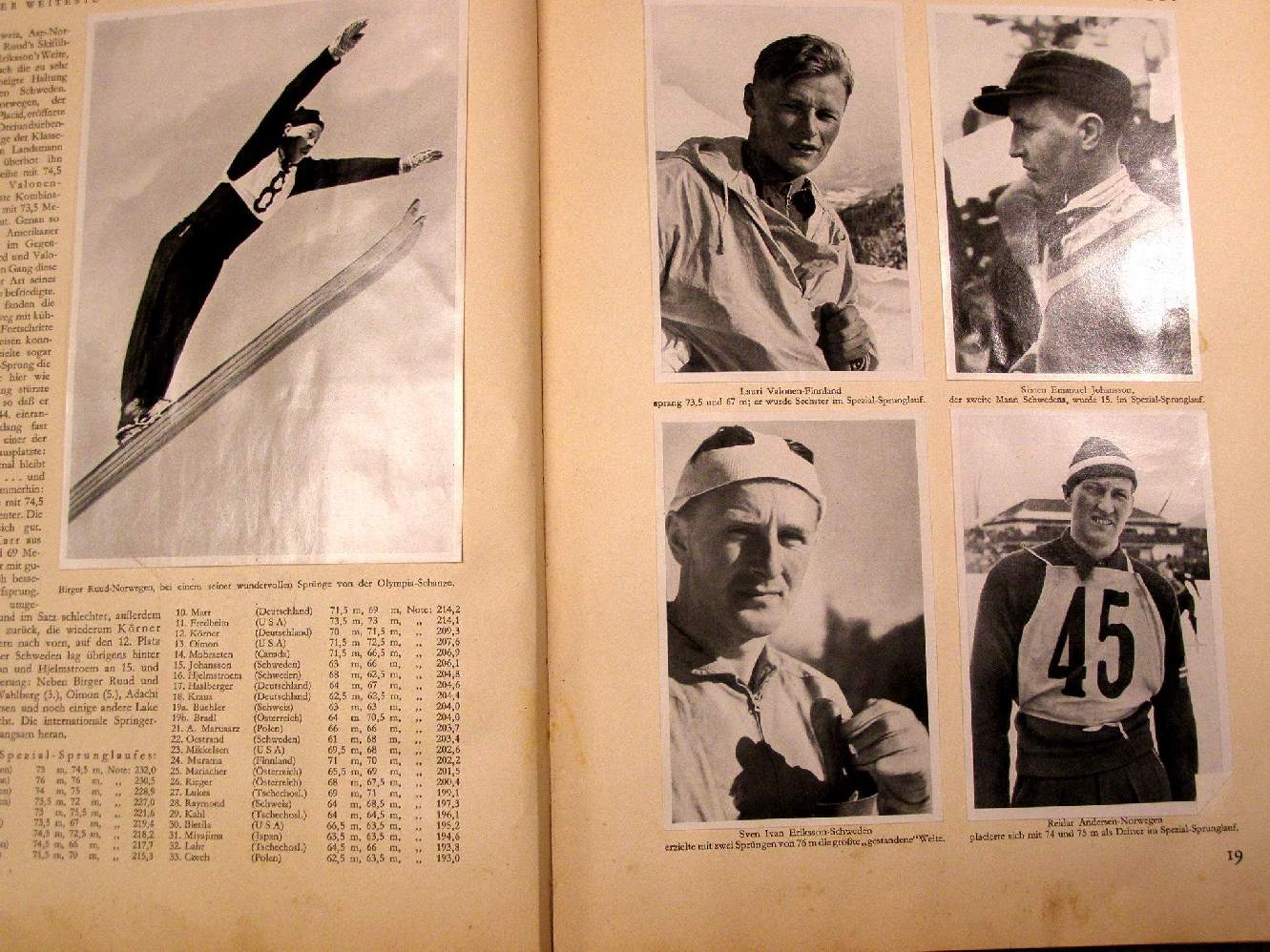 Sammelbilderalbum Olympia 1936, Band 1, Winterspiele