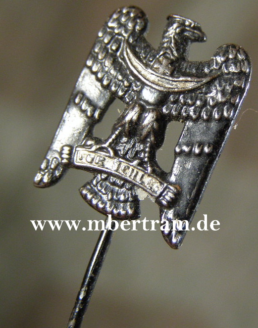 Schlesischer Adler 1. Stufe - Miniatur Eisen brüniert 16 mm