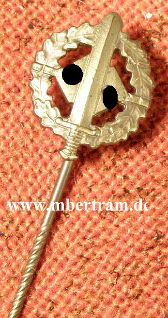 Miniatur: SA SPORTABZEICHEN GOLD, 16mm, Hst.: 6