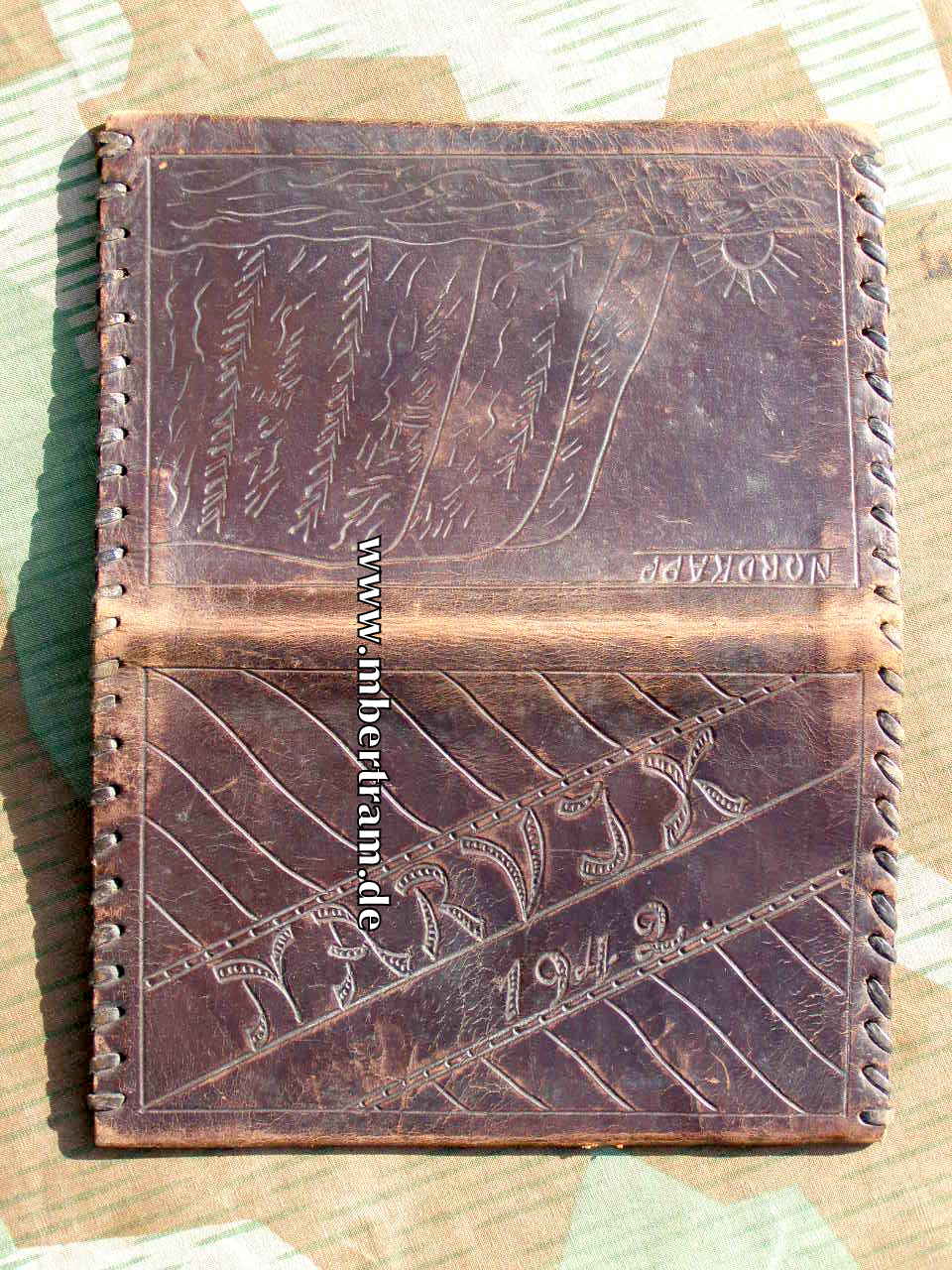 Soldaten Brieftasche " Narvik 1942, Nordkapp"