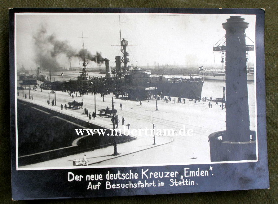 " Der neue deutsche Kreuzer "Emden" Besuch in Stettin