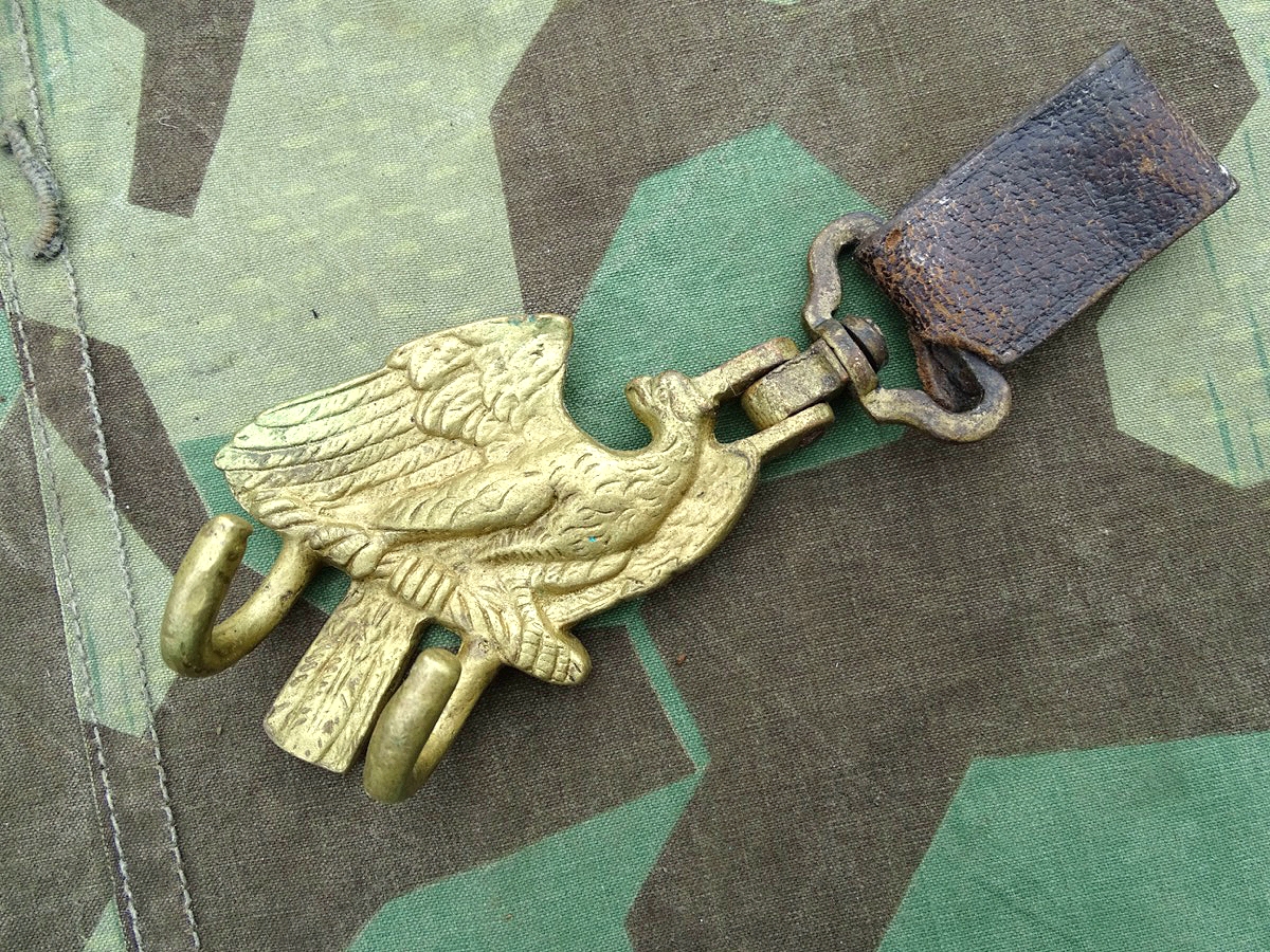 3. Reich/ Weimar Trommelschere/ Trommeltrage / Trommelhaken mit Koppelschlaufe