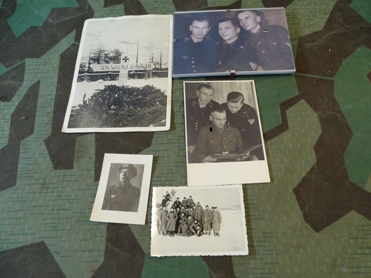 Fotonachlass Panzer Soldat mit 2 SS Fotos und mehreren Panzerfotos 