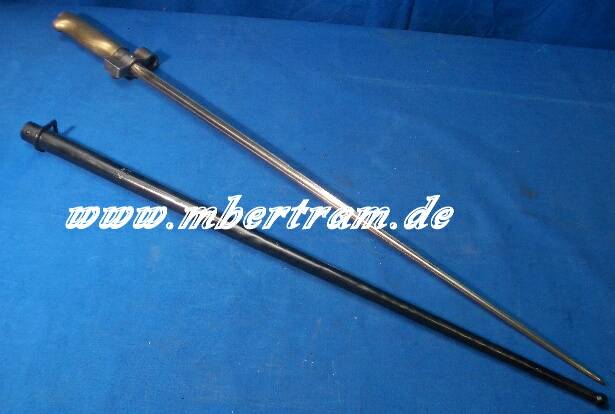 Frankreich Lebel Bajonett M 1886, 4-kant-Klinge, Messinggriff