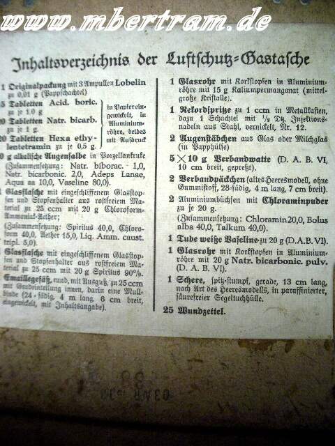 Luftschutz Gastasche, helles Glattleder, Söhngen &amp;Co 1938