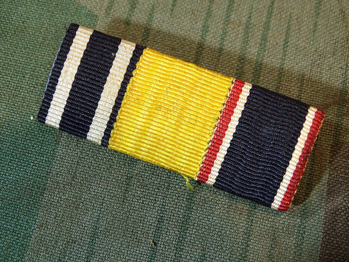 3er Bandspange EK 2 1914, Centenaermedaille, Kyfhäuser Medaille