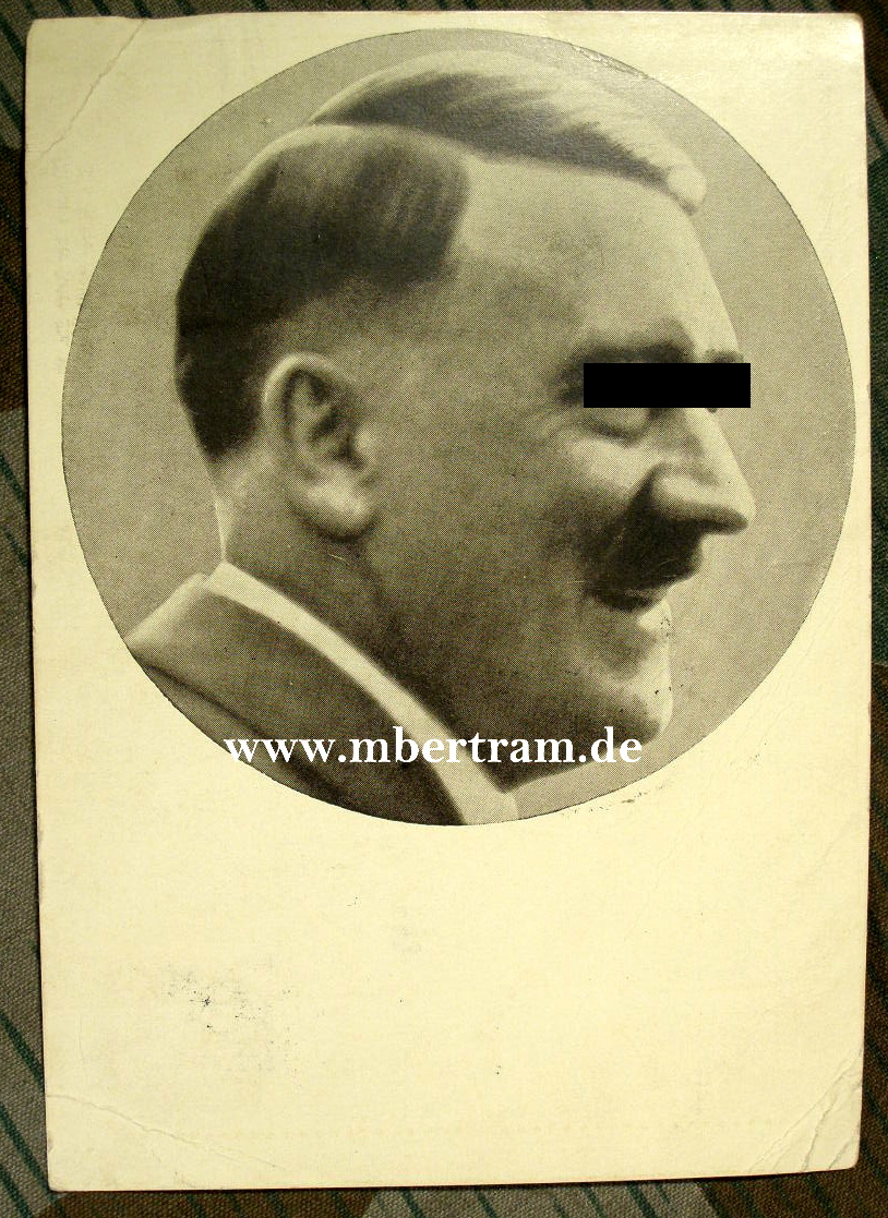 Propaganda Portrait Postkarte, A. Hitler, Sonderstempel Wien