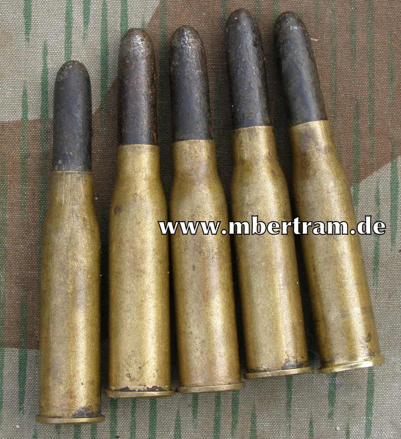 5 Dekopatronen 8x50 Steyr M 95, Baujahr 1920