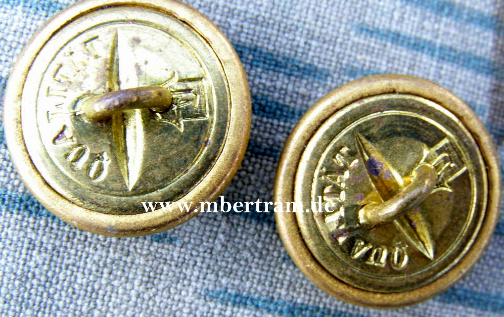 1 Paar KM / Reichsmarine Schulterklappen Knöpfe, 18mm