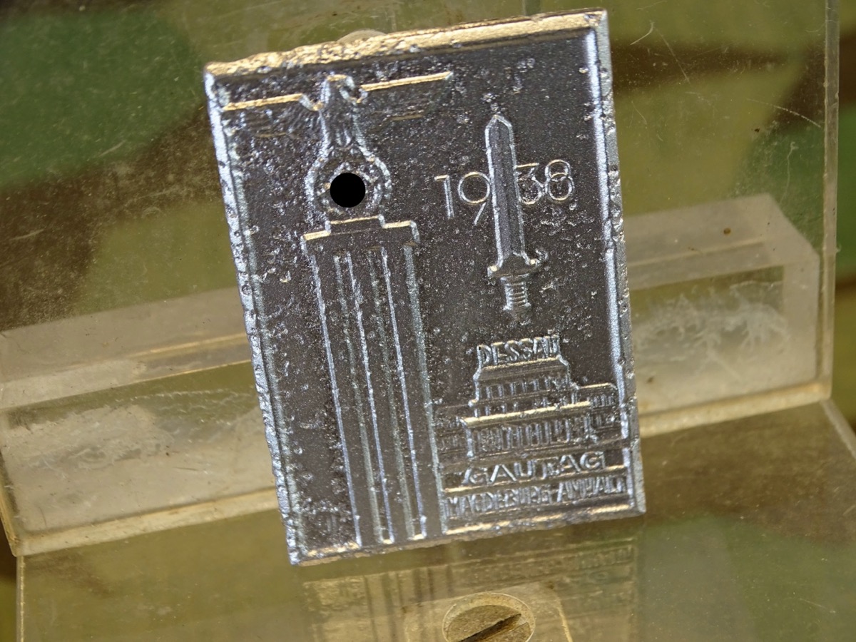 Treffabzeichen Gautag Dessau, Magdeburg- Anhalt 1938 , Aluminium, Z 4