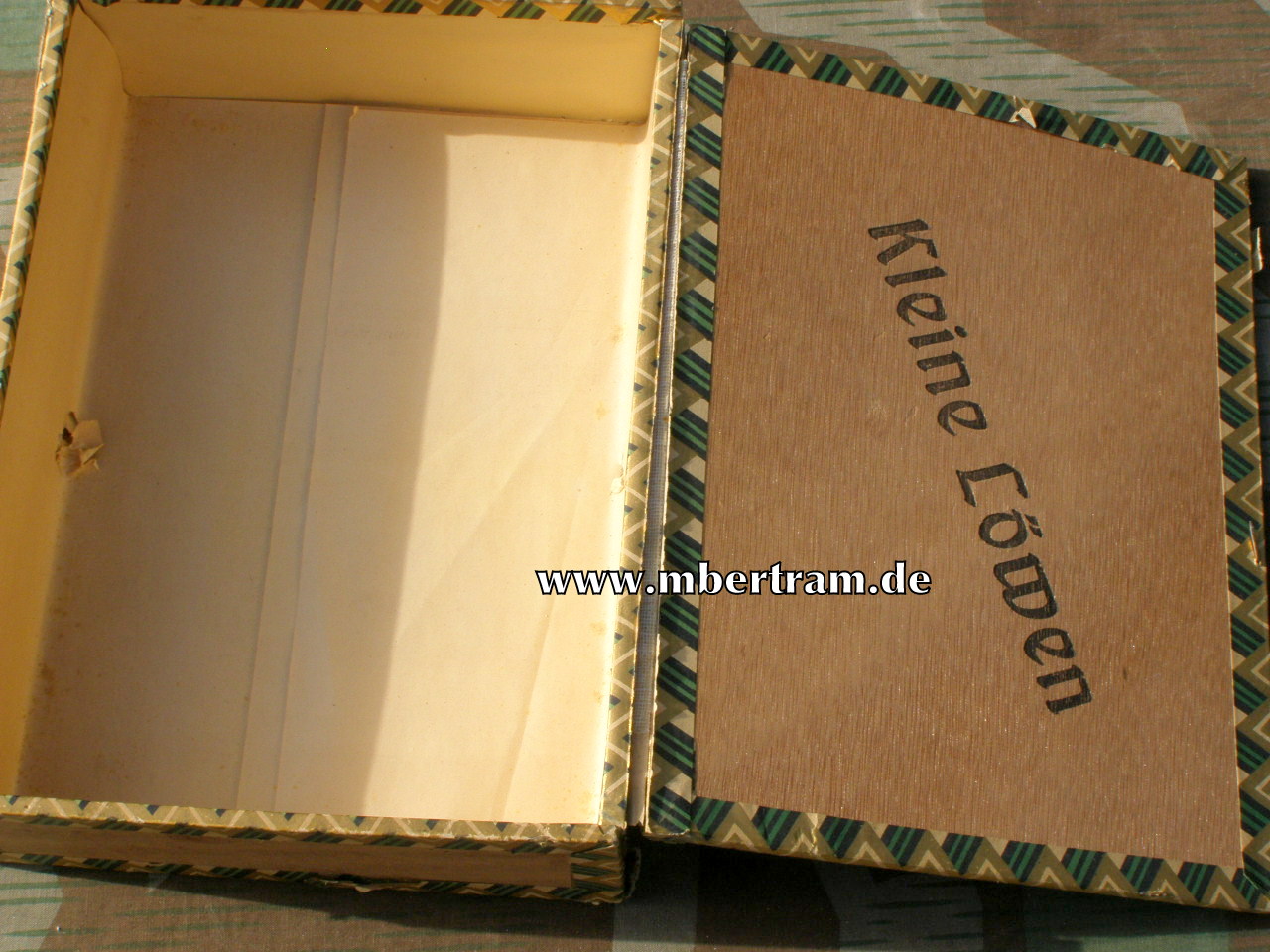 Zigarren Kiste, 100 Stück "Kleine Löwen" Zigarren, 1932