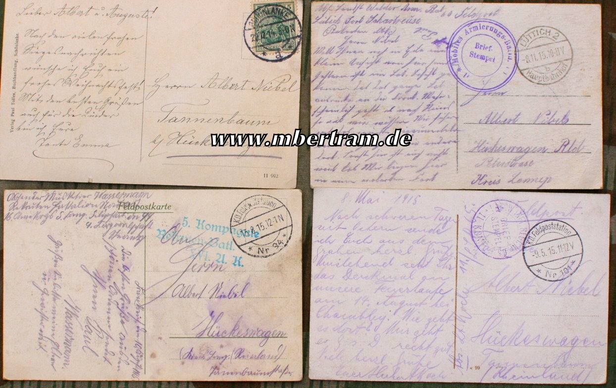 10740-5 35 Feldpostkarten 1. WK, Königl. Landwehr Inf. Rgt. No. 65