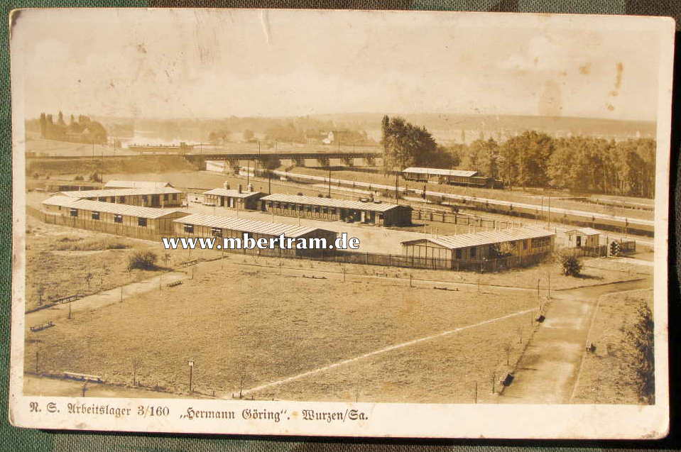Postkarte R.S. Arbeitslager 8/160 " Hermann Göring"