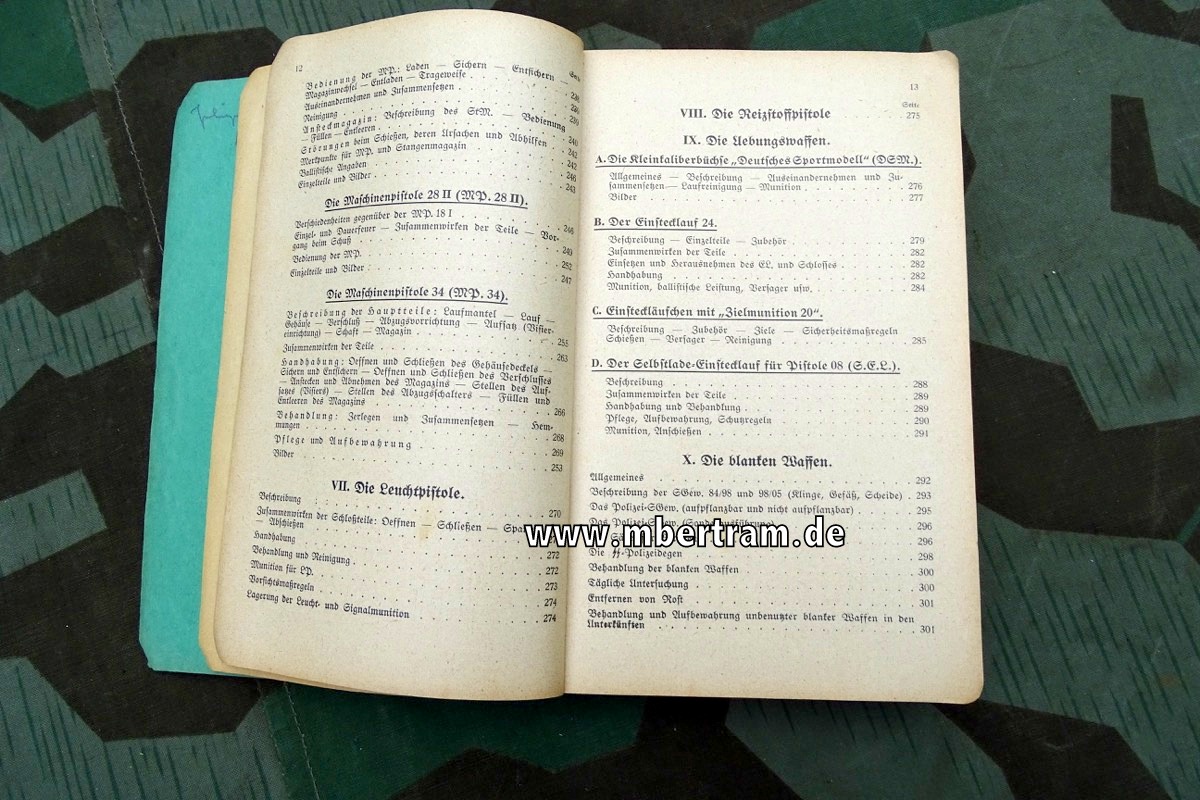 15815-8 Dienstanweisung: Waffentechnischer Leitfaden für die Ordnungspolizei, 1940, SELTEN