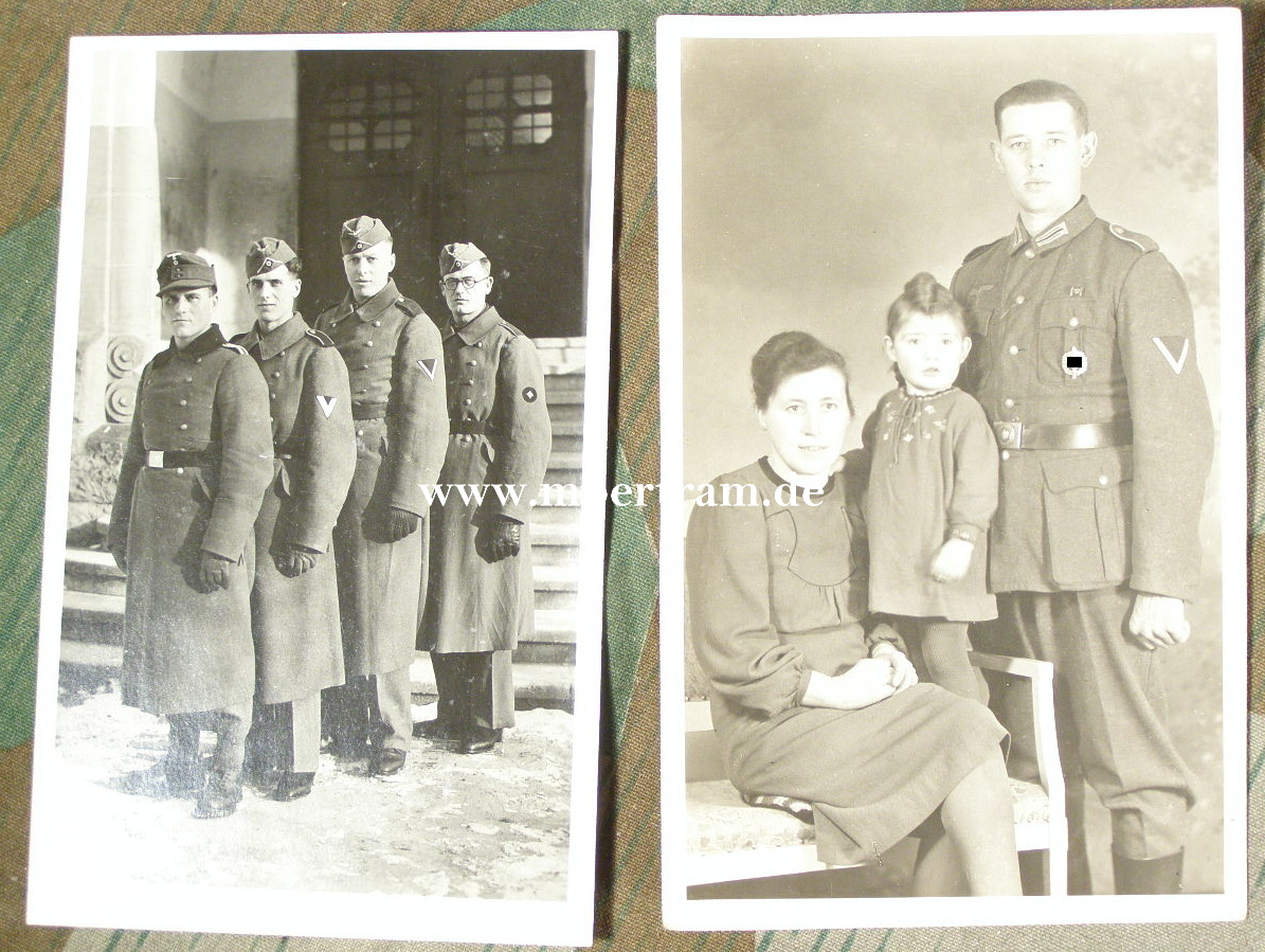 2 Fotos: Geb.Jg.Gefr., SA Wehrabz., Partei DA, Feldbluse M43